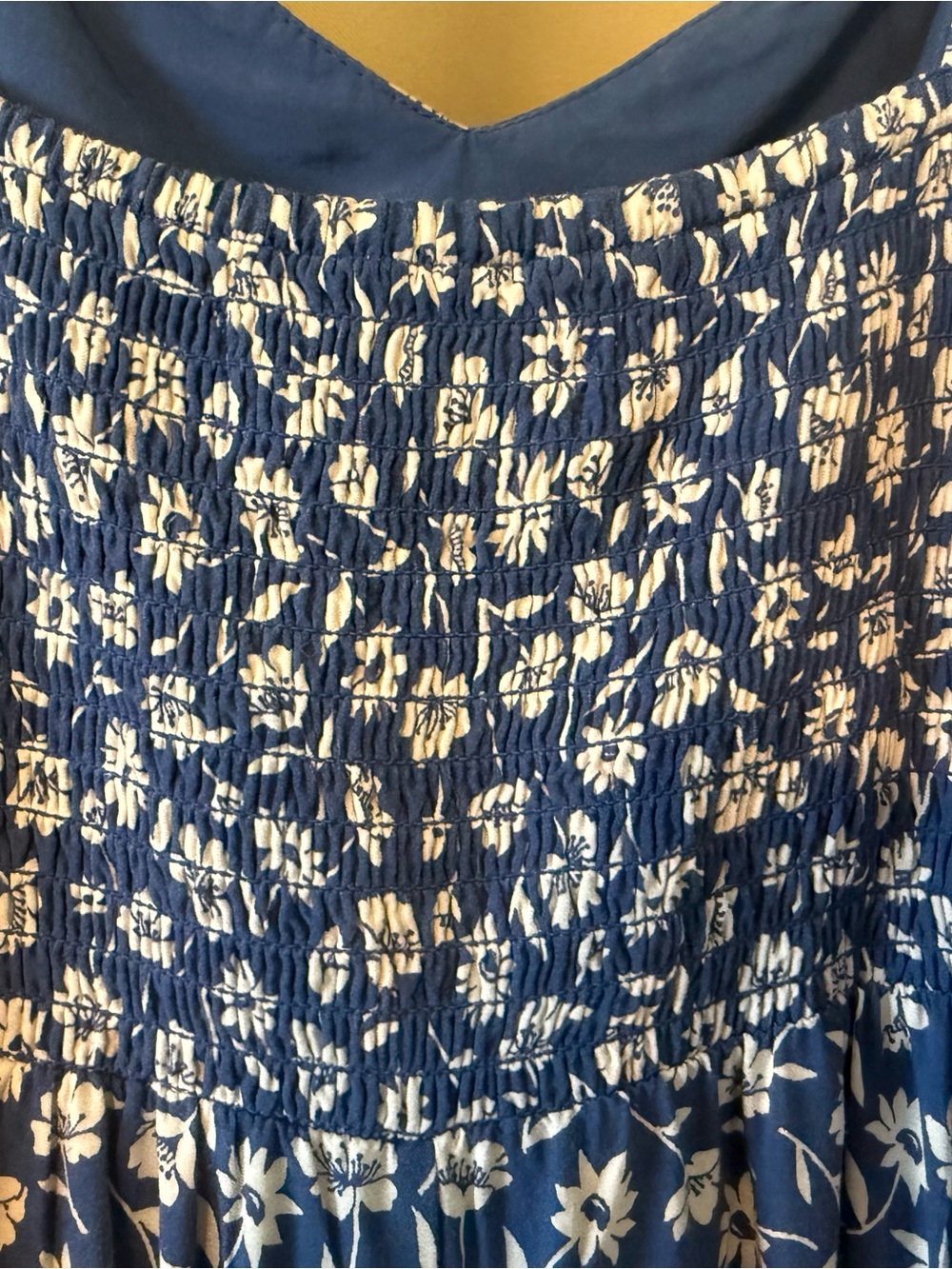 Old Navy Blue Floral Slip Dress with White Daisy Print - Picture 9 of 11